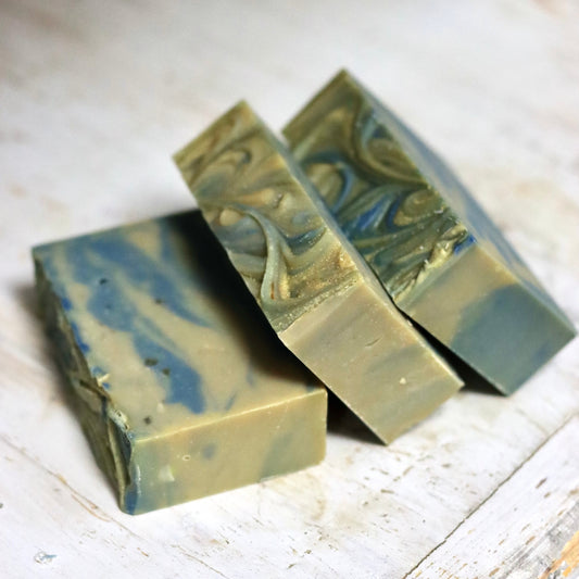 All Natural Cold Process Handmade Bar Soap - Blueberry & Thyme