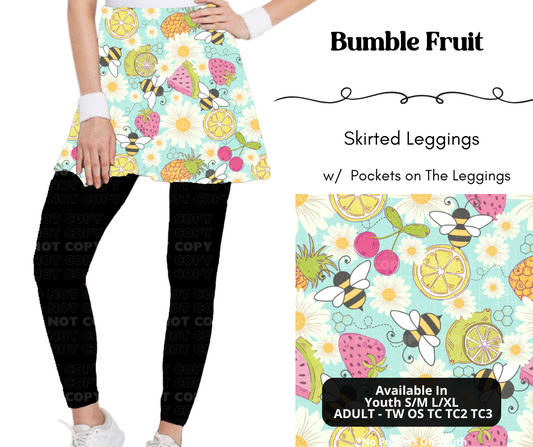 Preorder! Closes 4/7. ETA July. Bumble Fruit Skirted Full Length Leggings w/ Pockets