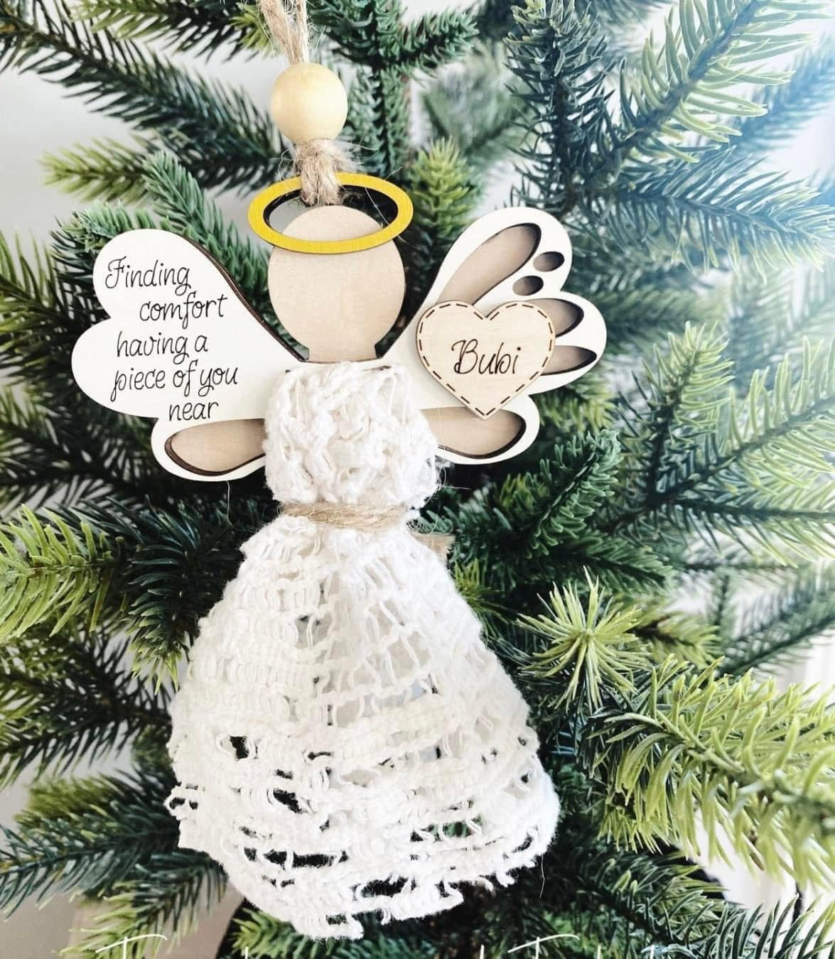 Custom PERSONALIZED MEMORIAL ANGEL Ornament (PREORDER- Arrives in 4-5 wks)