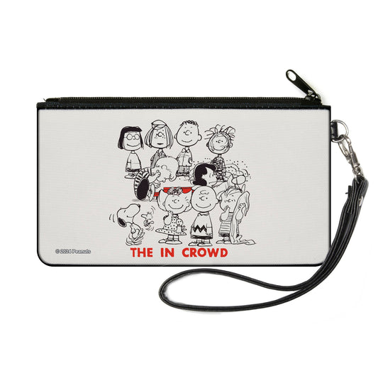 Canvas Zipper Wallet - SMALL - Peanuts Gang THE IN CROWD Group Pose White/Black/Red