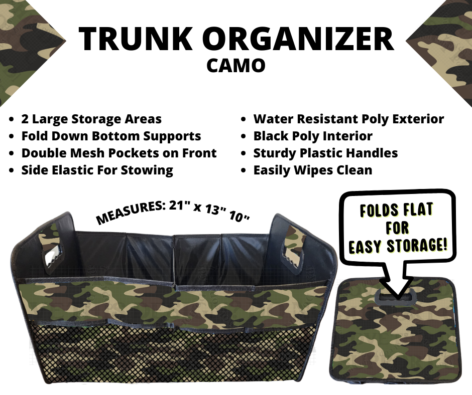 Preorder! Closes 3/10. ETA June. Camo Trunk Organizer