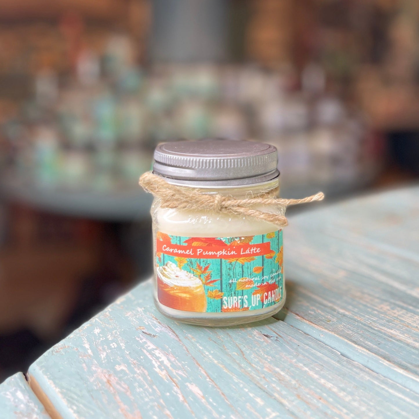 Caramel Pumpkin Latte Mason Jar Candle - Vintage Collection