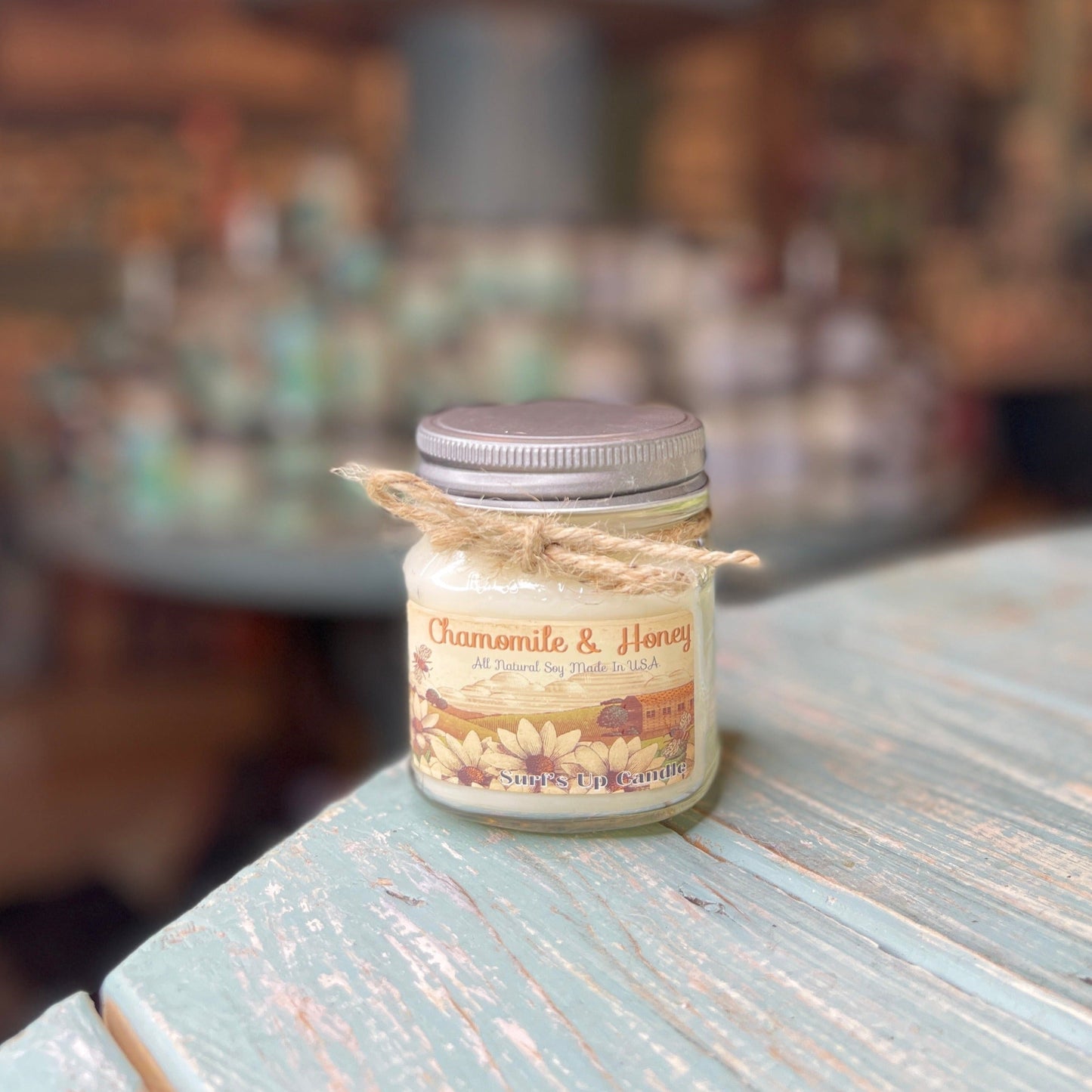 Chamomile & Honey Mason Jar Candle - Vintage Collection