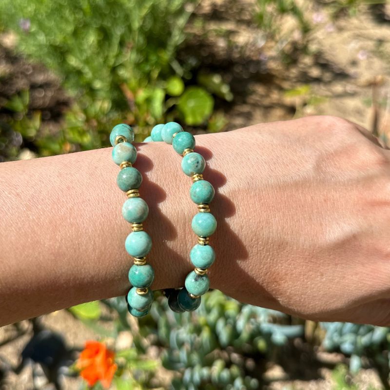 Chrysoprase Wrist Mala Bracelet