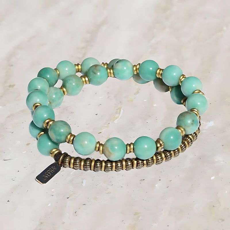 Chrysoprase Wrist Mala Bracelet