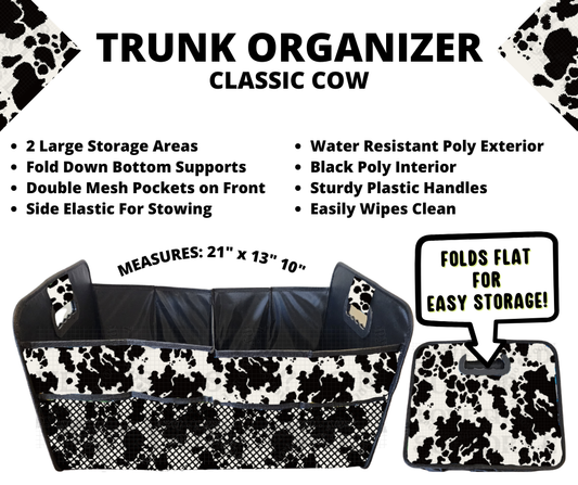 Preorder! Closes 3/10. ETA June. Classic Cow Trunk Organizer