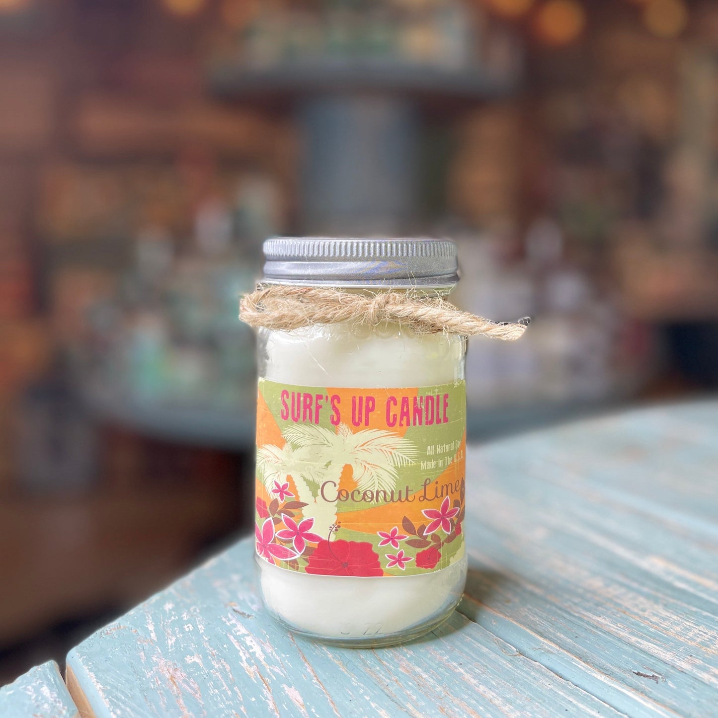 Coconut Lime Mason Jar Candle - Vintage Collection