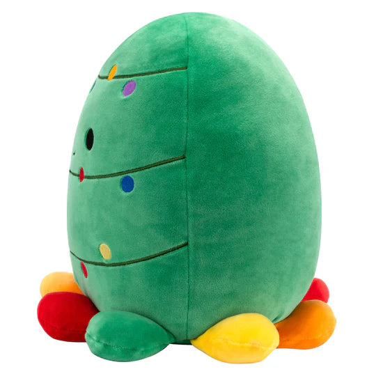 Squishmallows Colm Green Octopus With String Lights And Multicolored Tentacles 12" Christmas Edition Stuffed Plush