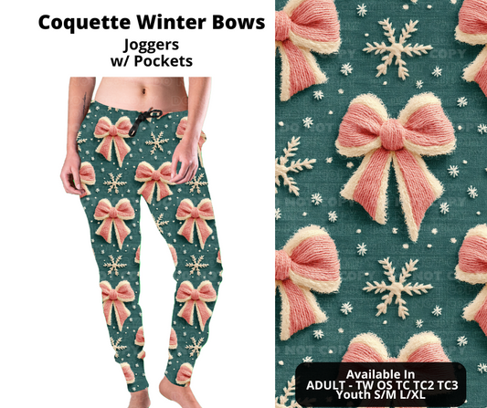 Preorder! Closes 11/7. ETA Jan. Coquette Winter Bows Joggers