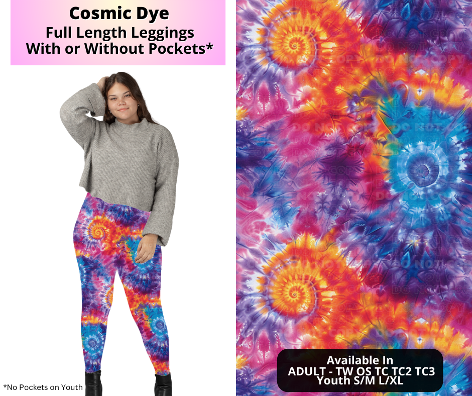 Preorder! Closes 4/2. ETA July. Cosmic Dye Full Length Leggings w/wo Pockets