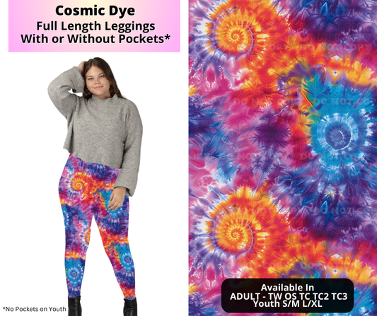 Preorder! Closes 4/2. ETA July. Cosmic Dye Full Length Leggings w/wo Pockets