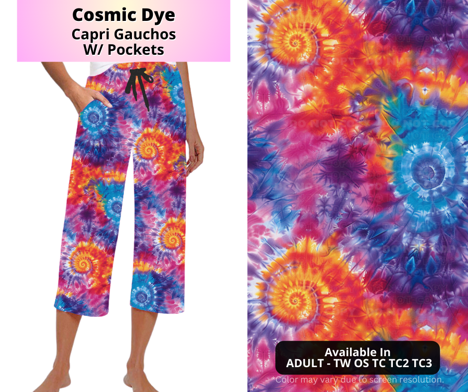 Preorder! Closes 4/2. ETA July. Cosmic Dye Capri Gauchos