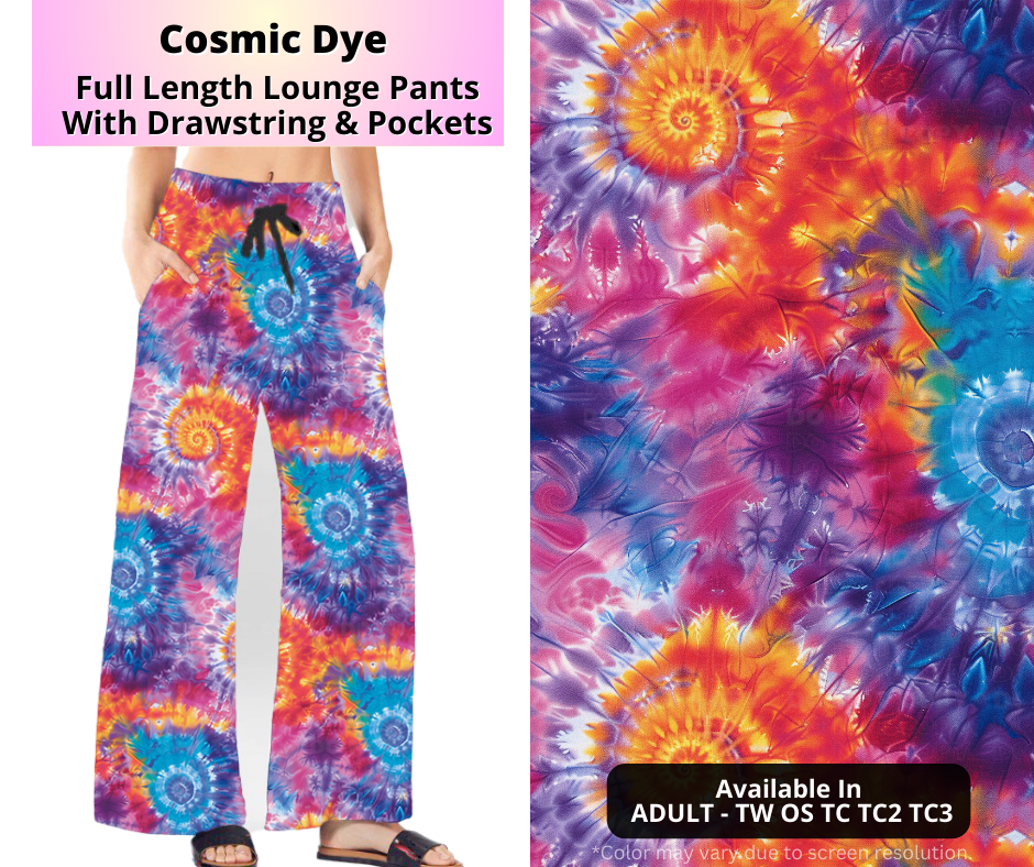 Preorder! Closes 4/2. ETA July. Cosmic Dye Full Length Lounge Pants