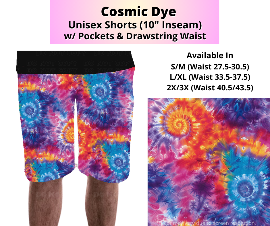 Preorder! Closes 4/2. ETA July. Cosmic Dye Unisex Shorts