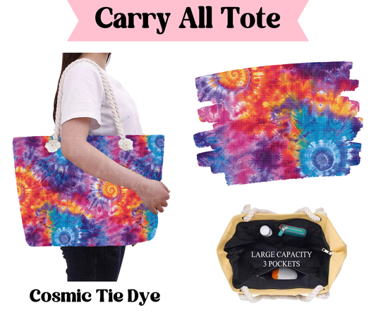 Preorder! Closes 3/31. ETA June. Cosmic Tie Dye Carry All Tote