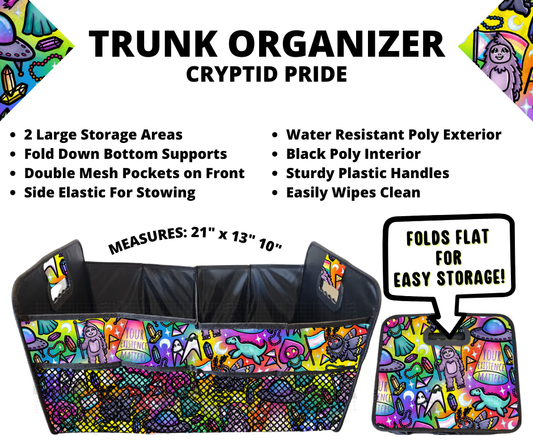 Preorder! Closes 3/10. ETA June. Cryptid Pride Trunk Organizer