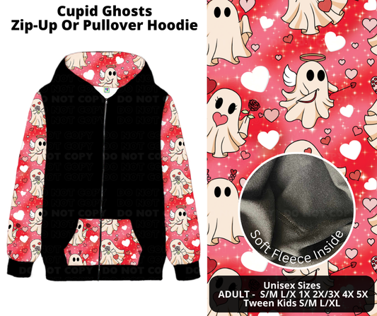 Preorder! Closes 11/28. ETA Feb. Cupid Ghosts Zip-Up or Pullover Hoodie