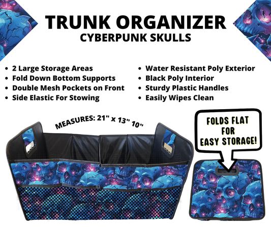 Preorder! Closes 3/10. ETA June. Cyberpunk Skulls Trunk Organizer