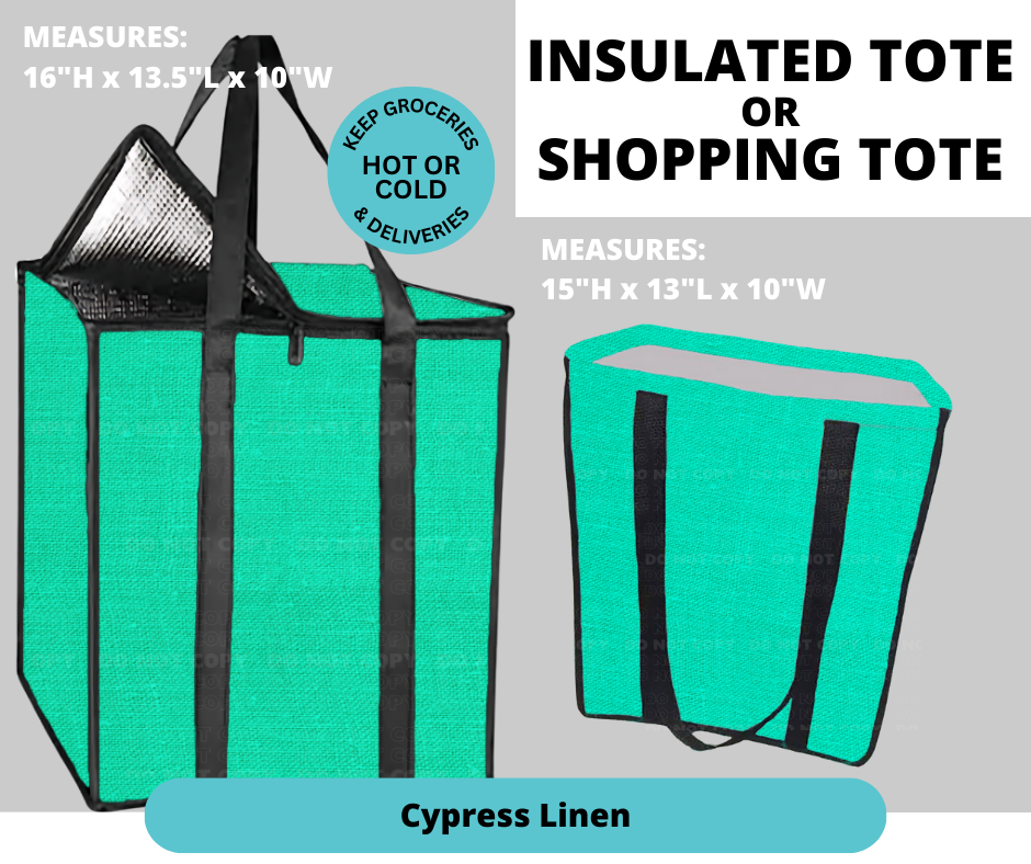 Preorder! Closes 2/26. ETA May. Cypress Linen Shopping & Insulated Tote