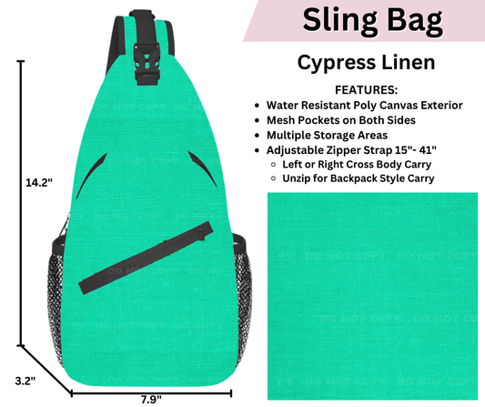 Preorder! Closes 3/12. ETA June. Cypress Linen Sling Bag