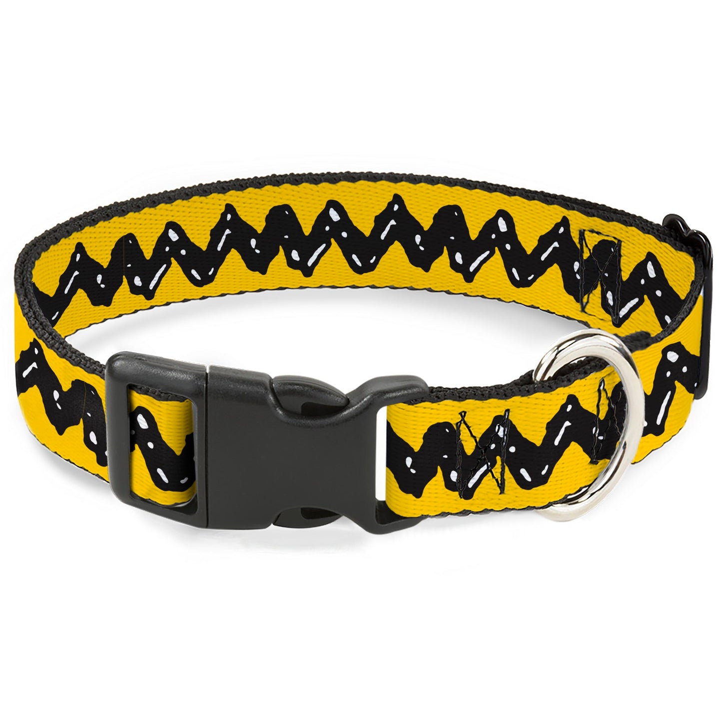 Plastic Clip Collar - Peanuts Charlie Brown Zig Zag Stripe Yellow/Black