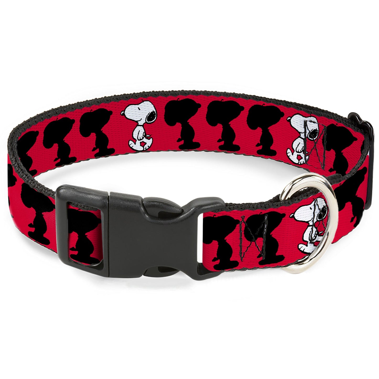 Plastic Clip Collar - Peanuts Snoopy Walking/Silhouette Pose Red/Black/White