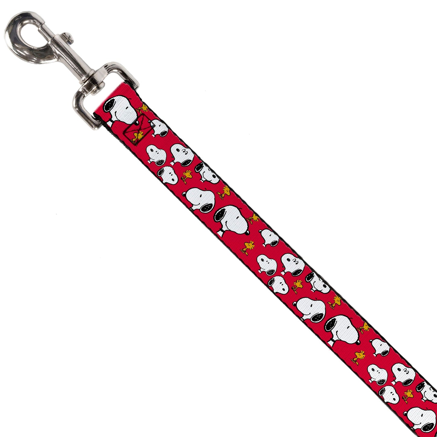 Dog Leash - Peanuts Snoopy and Woodstock Poses Scattered Red