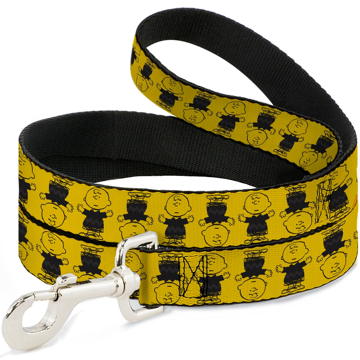 Dog Leash - Peanuts Charlie Brown Pose Flip Yellow/Black