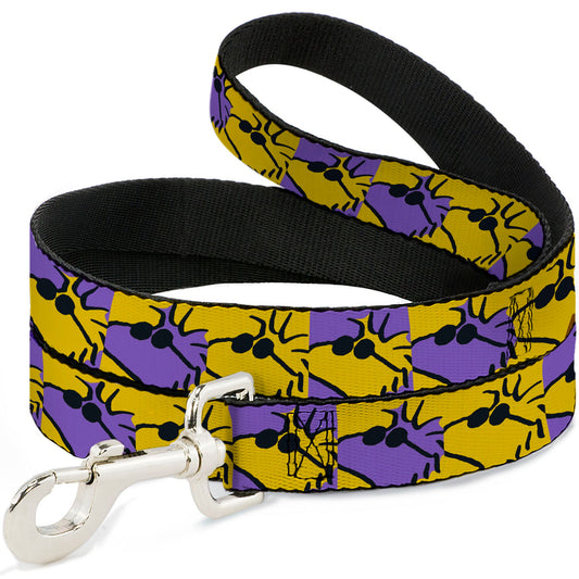 Dog Leash - Peanuts Woodstock Shades Pose Blocks Blue/Yellow/Black