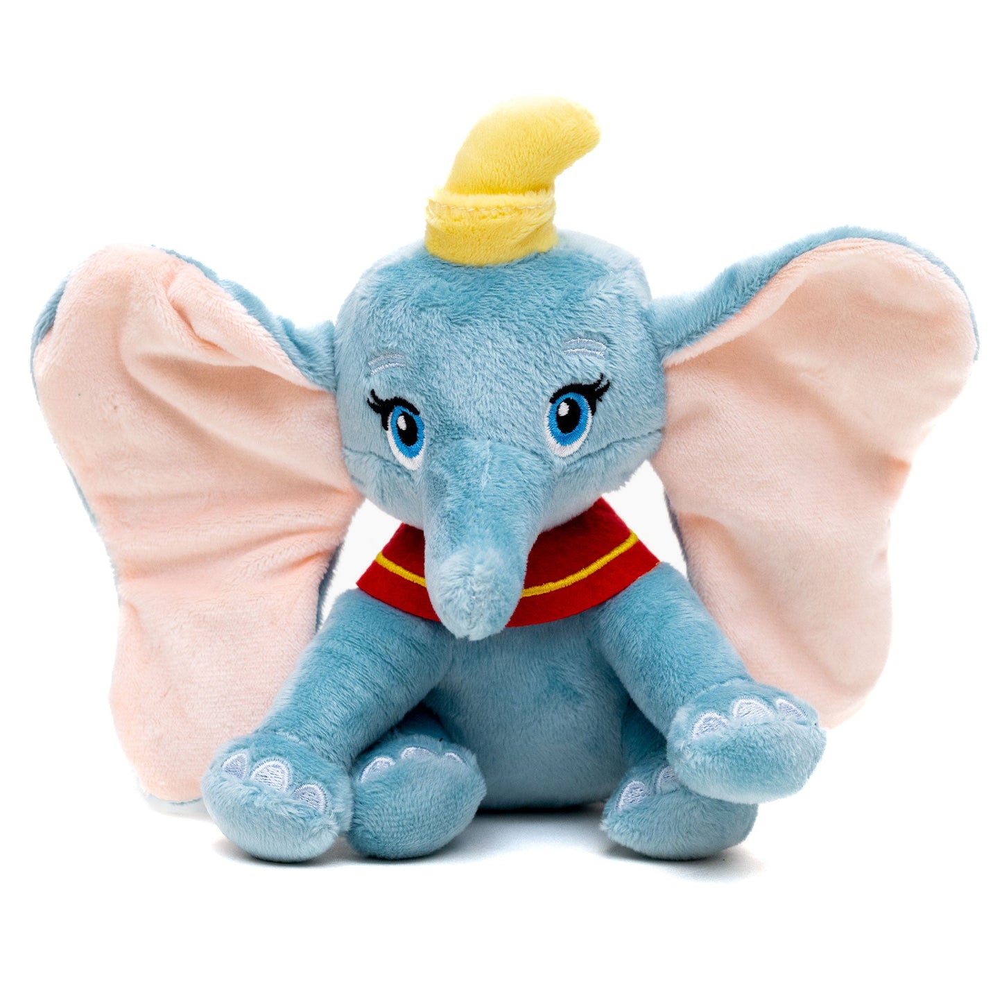 Dog Toy Squeaker Plush - Dumbo Full Body Sitting Pose Gray