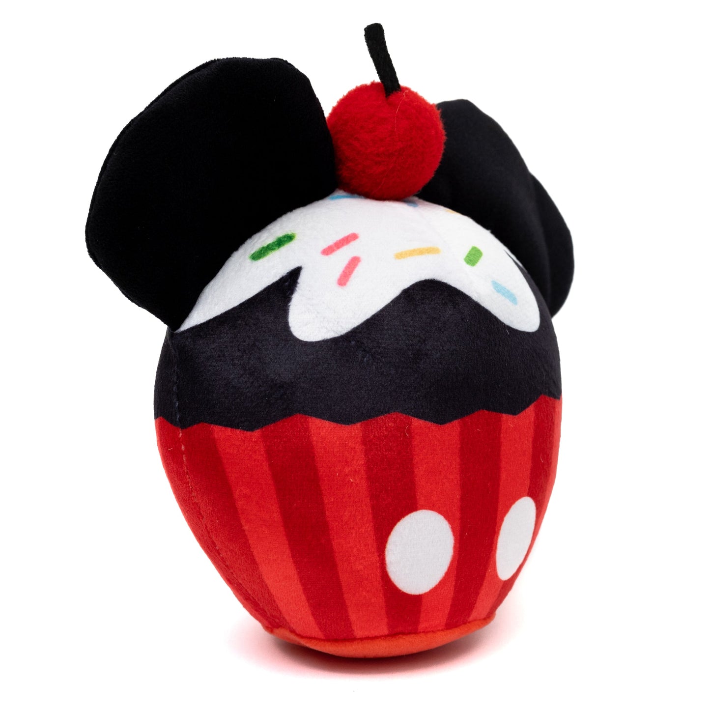 Dog Toy Squeaker Plush - Mickey Mouse Cupcake with Ears Red