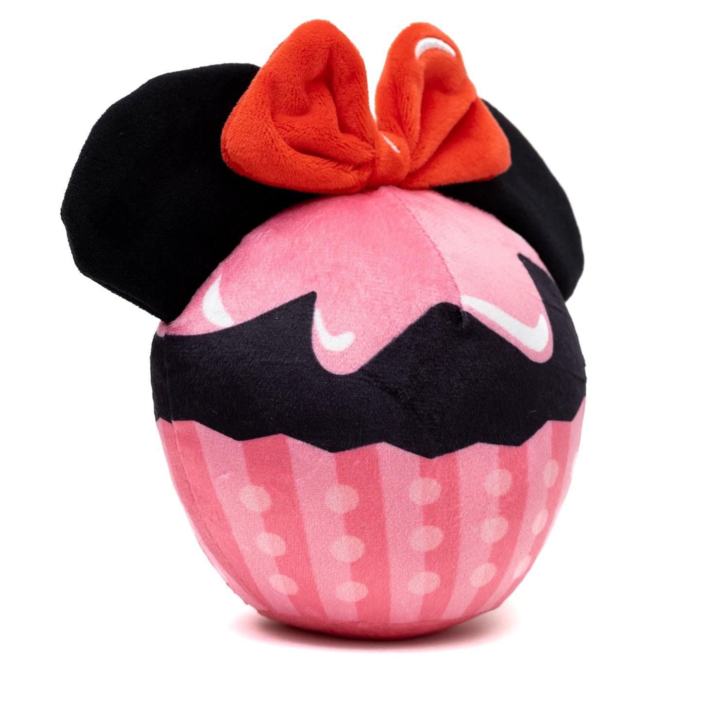 Dog Toy Squeaker Plush - Minnie Mouse Cupcake with Ears and Bow