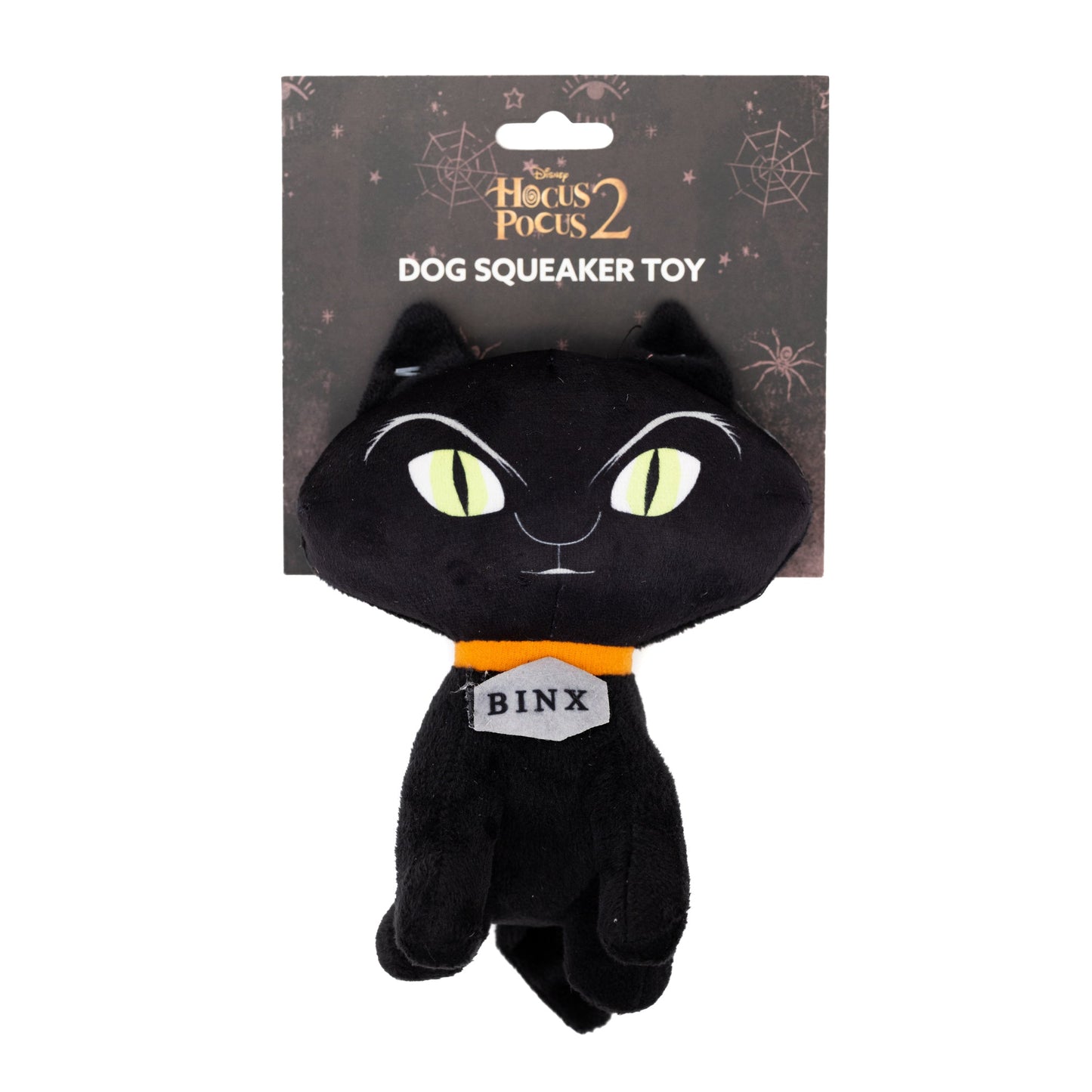 Dog Toy Squeaker Plush - Hocus Pocus Binx Cat Sitting Pose