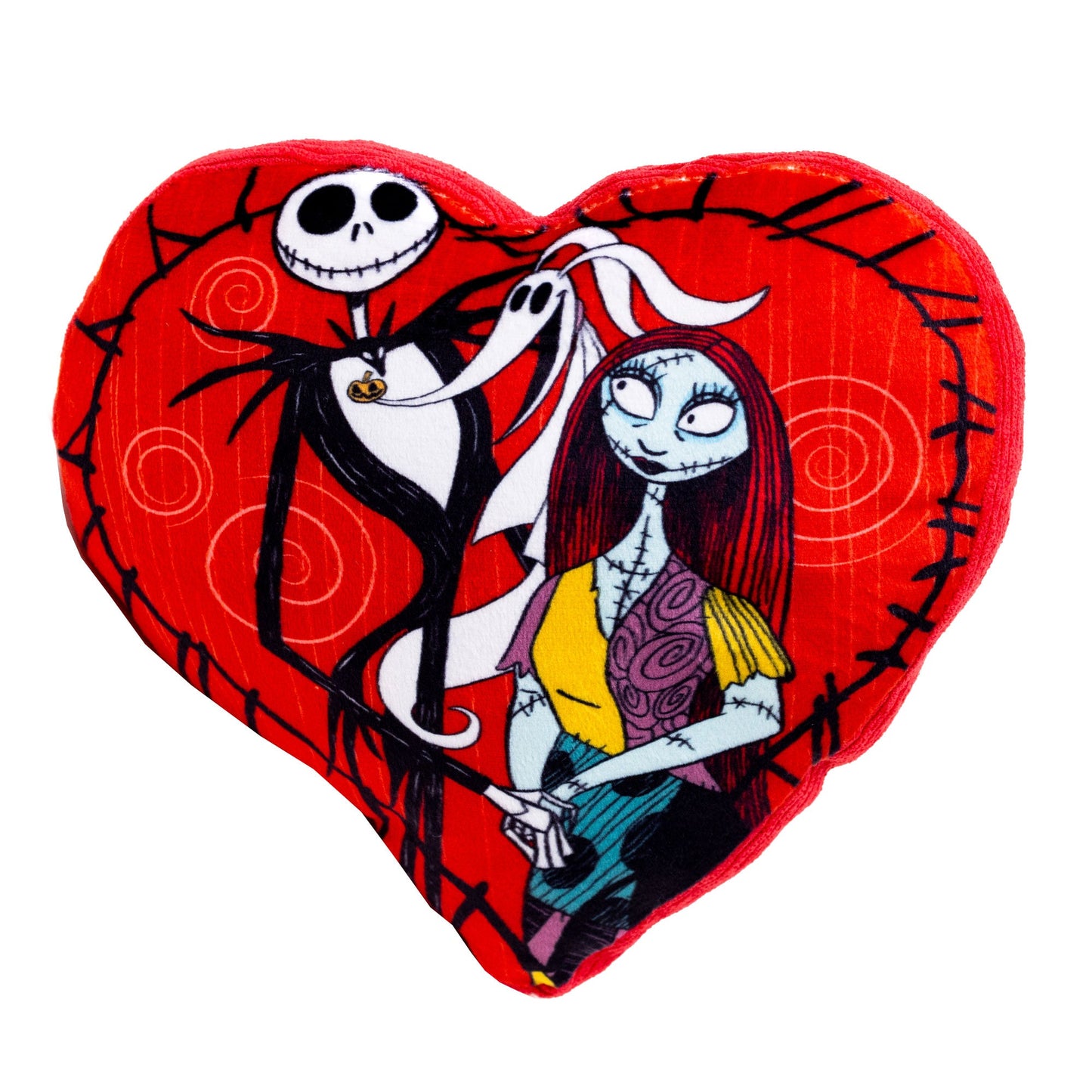 Dog Toy Squeaker Plush - The Nightmare Before Christmas Jack and Sally Heart Pose