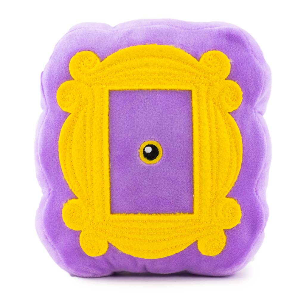 Dog Toy Squeaker Plush - Friends Monica's Peephole Frame Purple Yellows