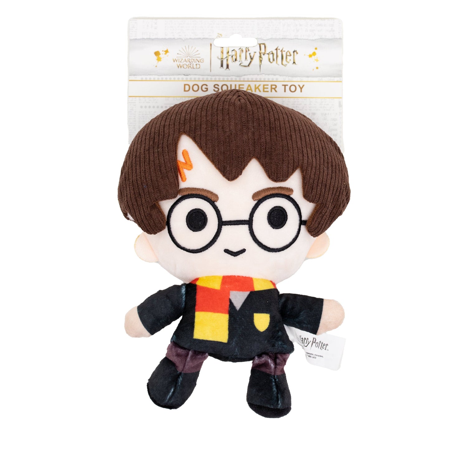 Dog Toy Squeaker Plush - Harry Potter Standing Charm Full Body Pose