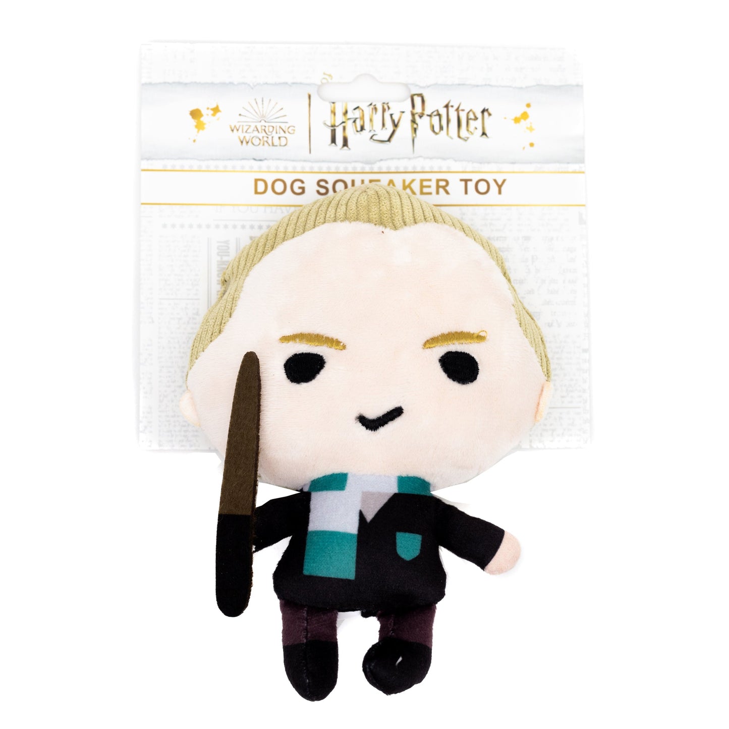 Dog Toy Squeaker Plush - Harry Potter Draco Malfoy Standing Charm Full Body Pose