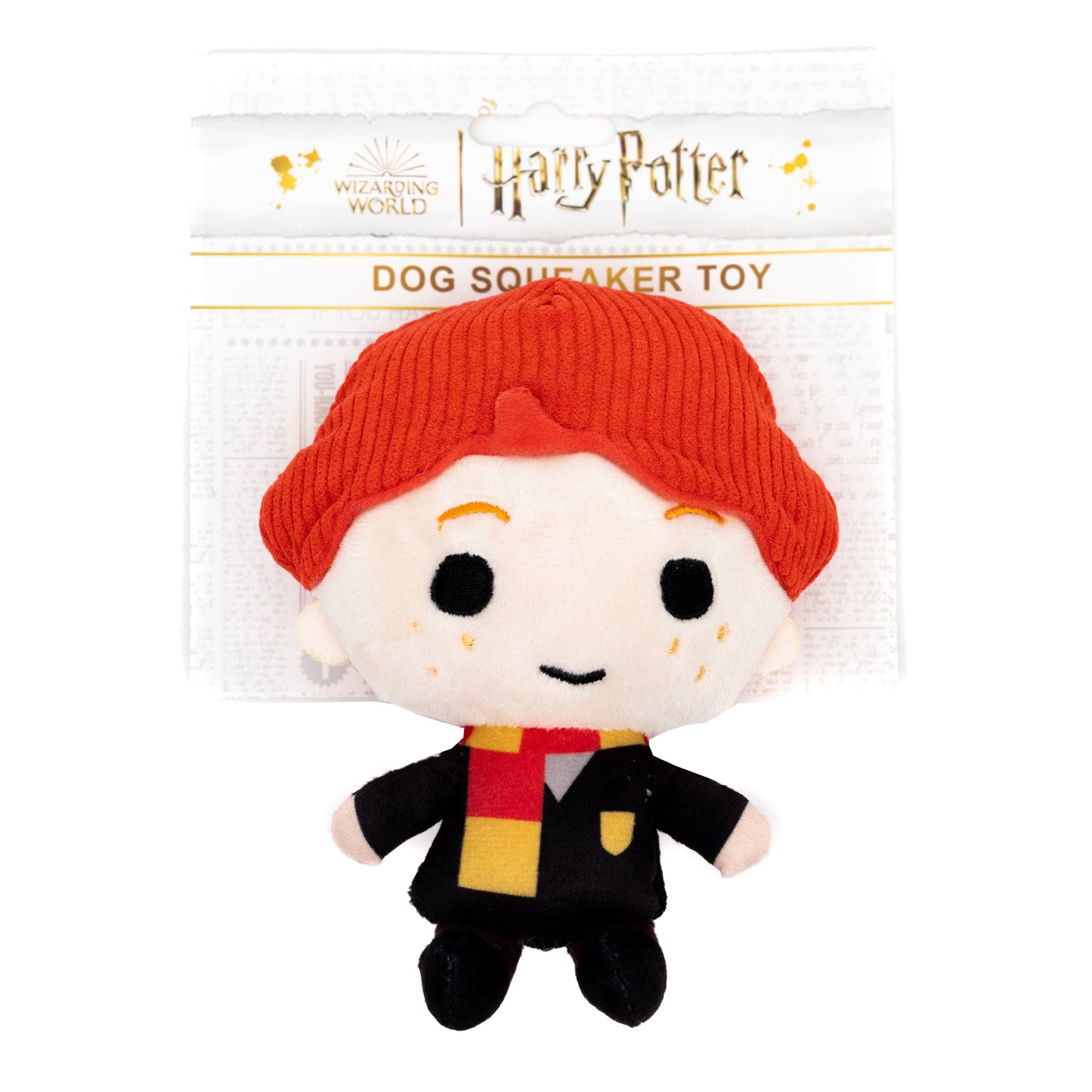 Dog Toy Squeaker Plush - Harry Potter Ron Weasley Standing Charm Full Body Pose