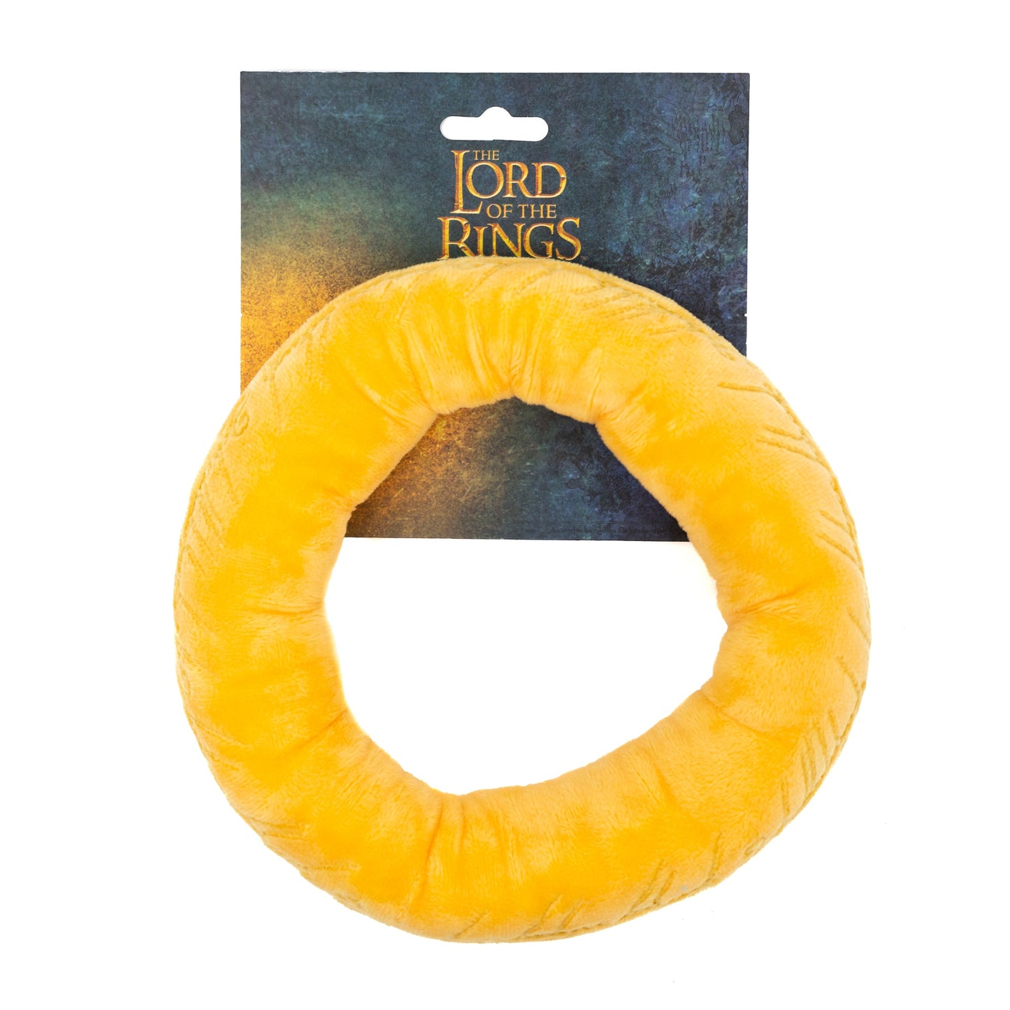 Dog Toy Squeaker Plush - The Lord of the Rings One Ring Golden Yellow