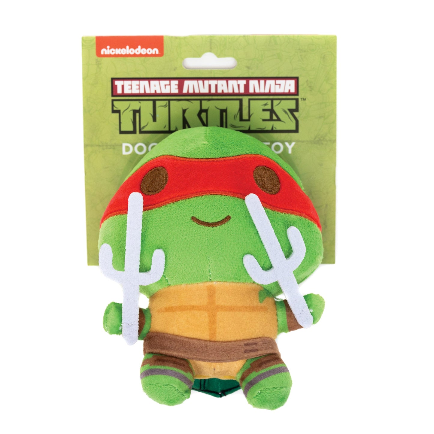 Dog Toy Squeaker Plush - Teenage Mutant Ninja Turtles Raphael Full Body Sais Pose Red