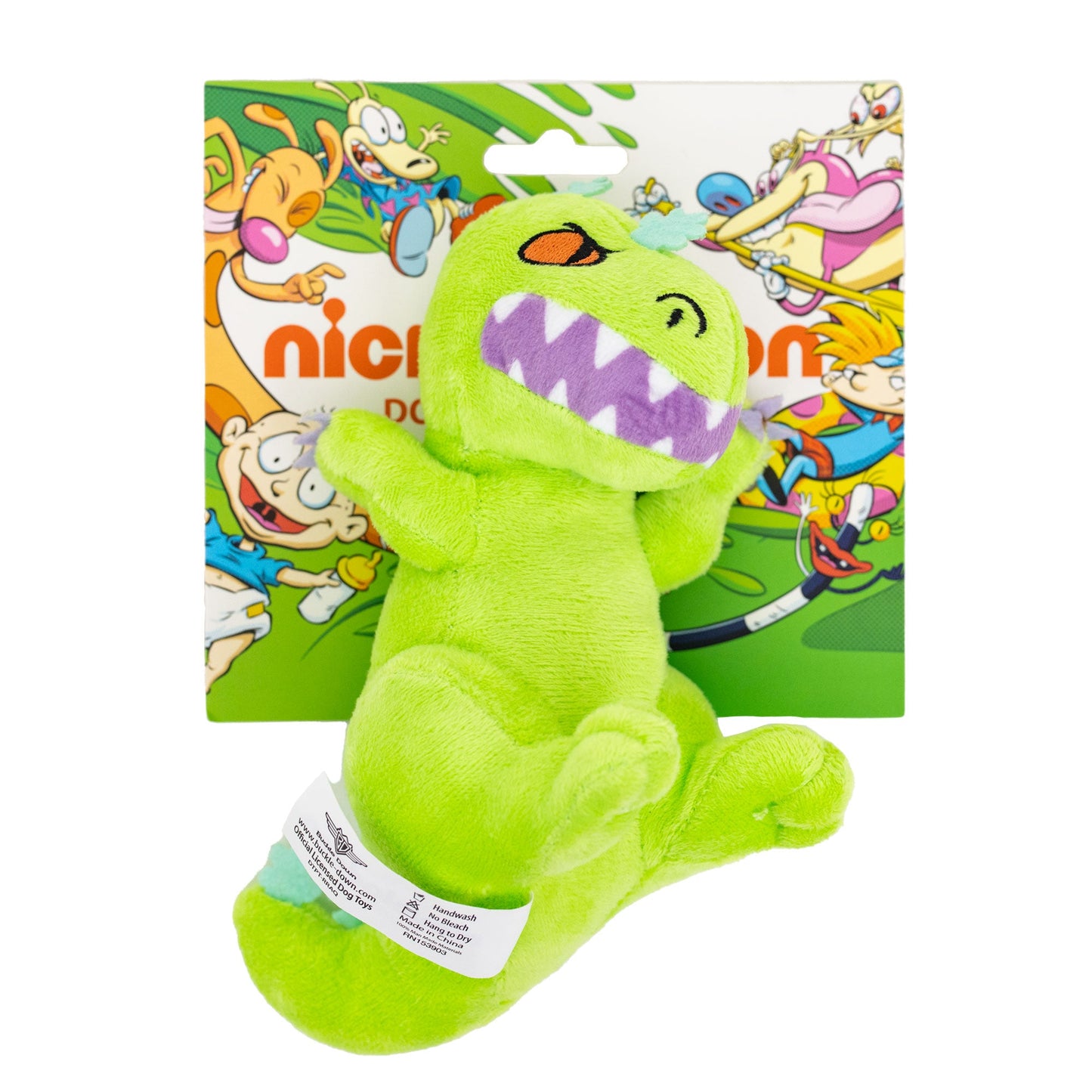 Dog Toy Squeaker Plush - Rugrats Reptar Full Body Pose