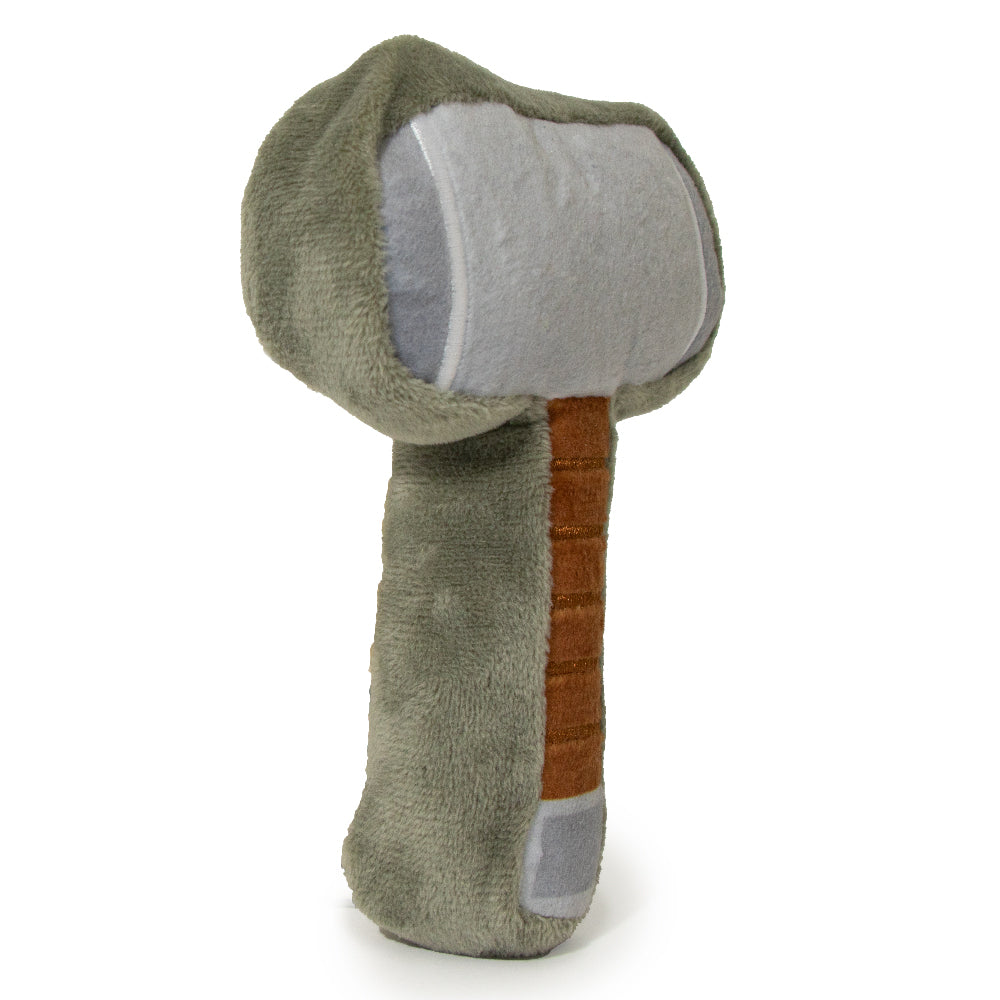 Dog Toy Squeaker Plush - Thor's Hammer Grays Browns