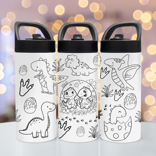 Dino Coloring 15 oz Tumbler