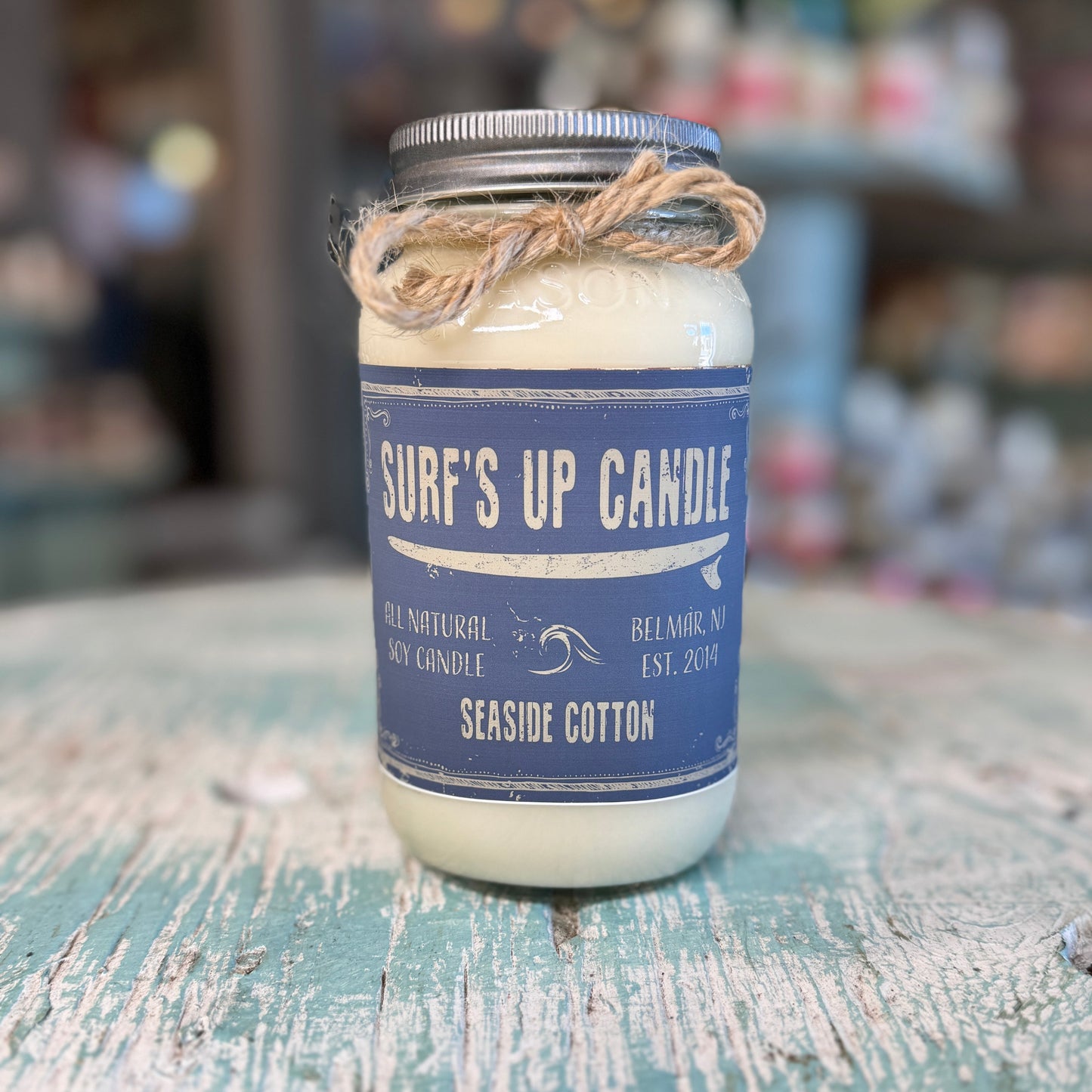 Seaside Cotton Mason Jar Candle - Original Collection