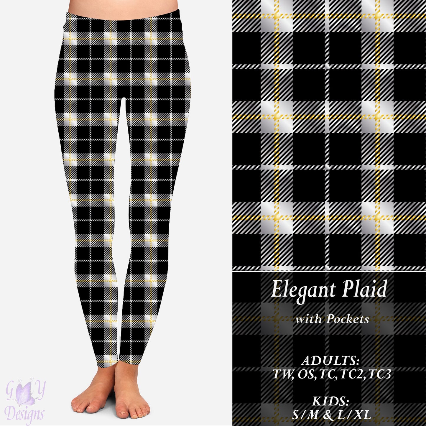 Elegant Plaid Leggings with Pockets Preorder Closes 11/13 ETA 6-8 weeks