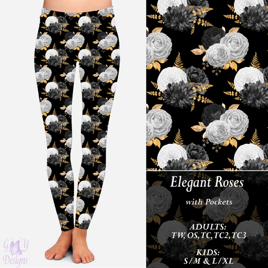 Elegant Roses Leggings with Pockets Preorder Closes 11/13 ETA 6-8 weeks