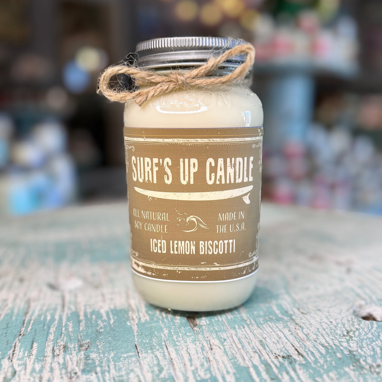 Iced Lemon Biscotti Mason Jar Candle - Original Collection