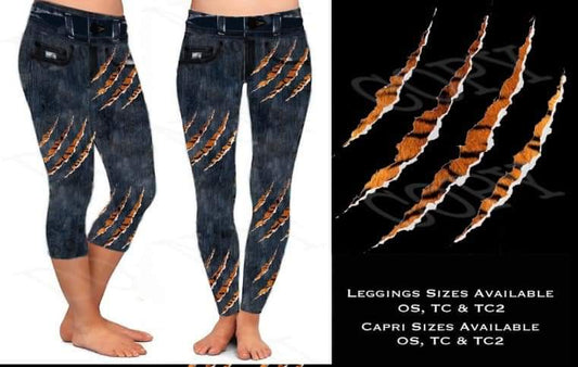 Tiger claw leggings with pockets