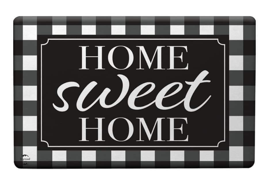 Home Sweet Home Plaid indoor comfort mat