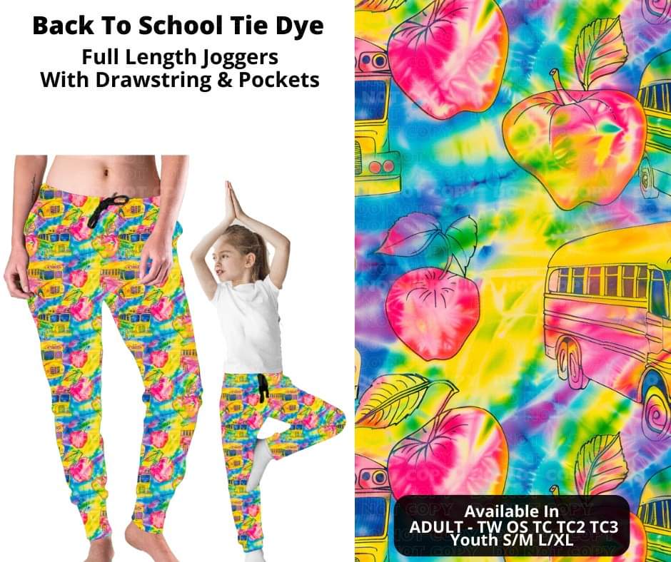 Back To School Tie Dye Joggers